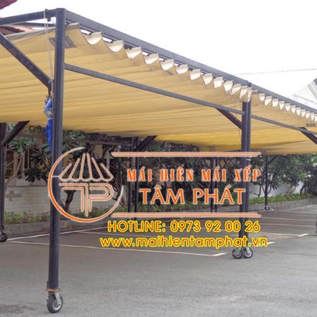 Mái che lưu động, mái bạt xếp có bánh xe di động