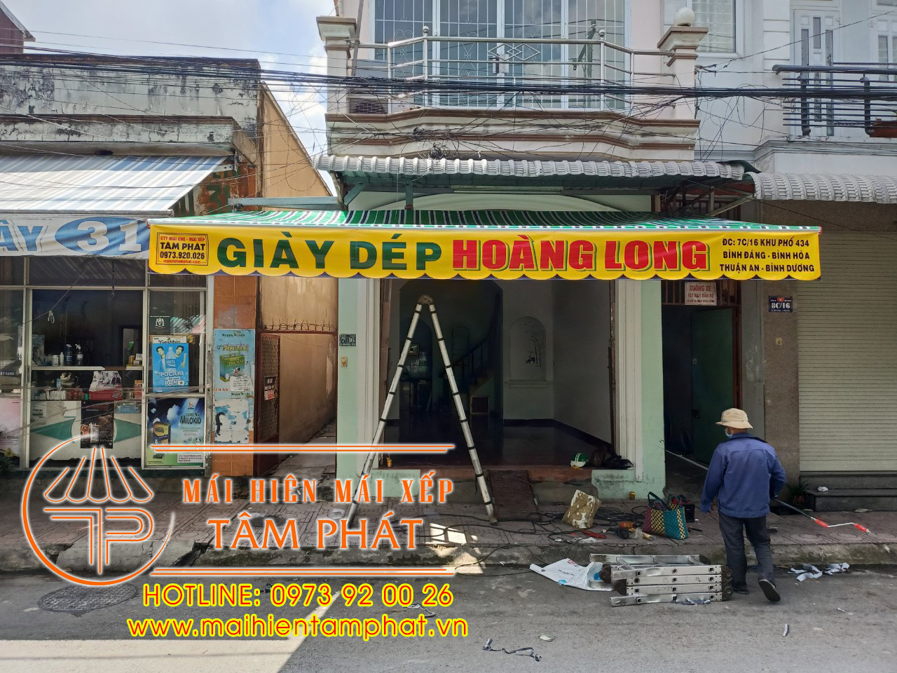 Thay bạt mái hiên giá rẻ
