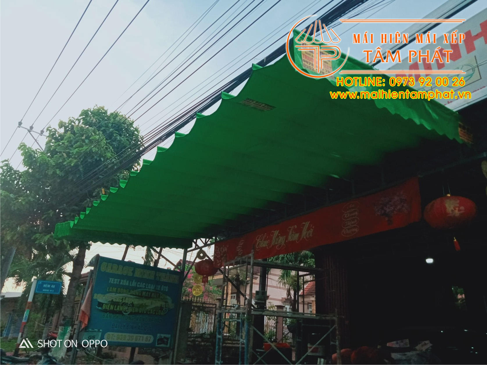 Mái che Tân Uyên, bạt che, mái xếp, mái hiên di động 1 Mái xếp lượn sóng