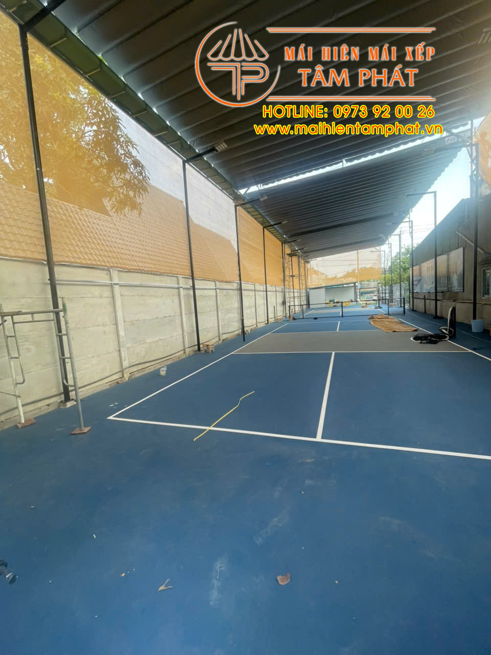 Thi công lưới che nắng sân Pickleball giá rẻ 3 Thi công lưới che nắng sân Pickleball giá rẻ