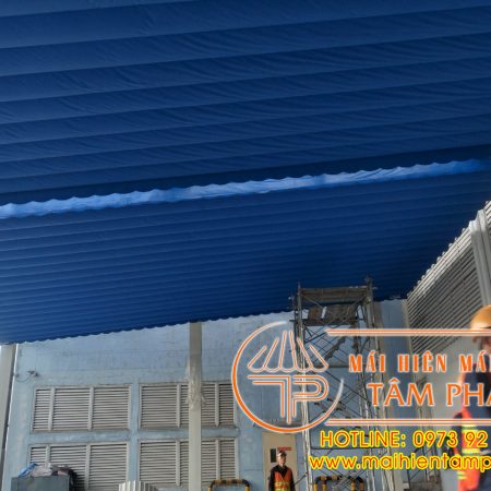 Bạt xếp di động, mái che bạt xếp lượn sóng giá rẻ