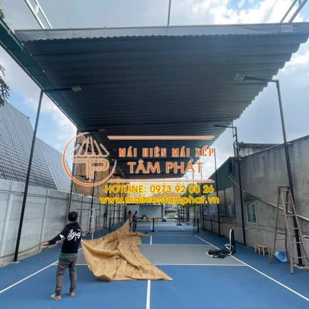 Thi công mái che sân pickleball Phú Mỹ - Vũng Tàu