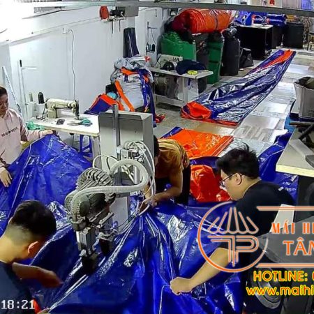 Xưởng bạt Tâm Phát chuyên may bạt xếp di động, may bạt che theo yêu cầu giá rẻ