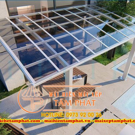 Mái hiên nhựa Poly lấy sáng giá rẻ, bền đẹp