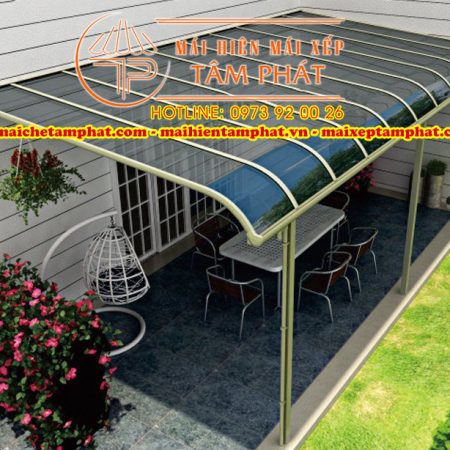 Mái hiên nhựa Poly lấy sáng giá rẻ, bền đẹp