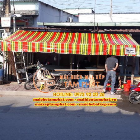 mái hiên di động quay tay
