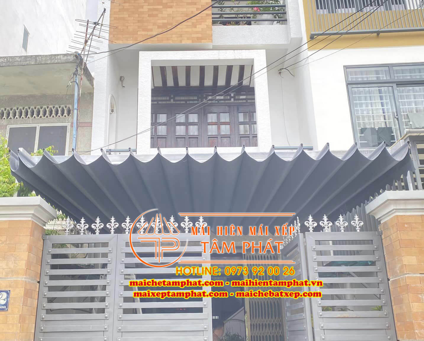 Mái che bạt kéo Thủ Đức TPHCM giá rẻ, mái hiên Tâm Phát uy tín, 0973 920 026 3 mái che bạt kéo Thủ Đức, mái hiên Tâm Phát