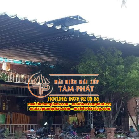 Mái che bạt xếp lượn sóng, mái hiên di động Tâm Phát