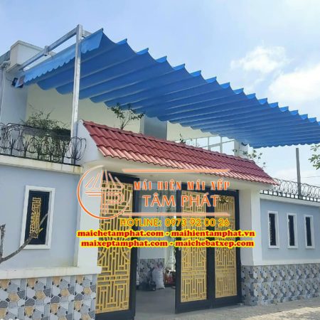 Mái che bạt xếp lượn sóng, mái hiên di động Tâm Phát