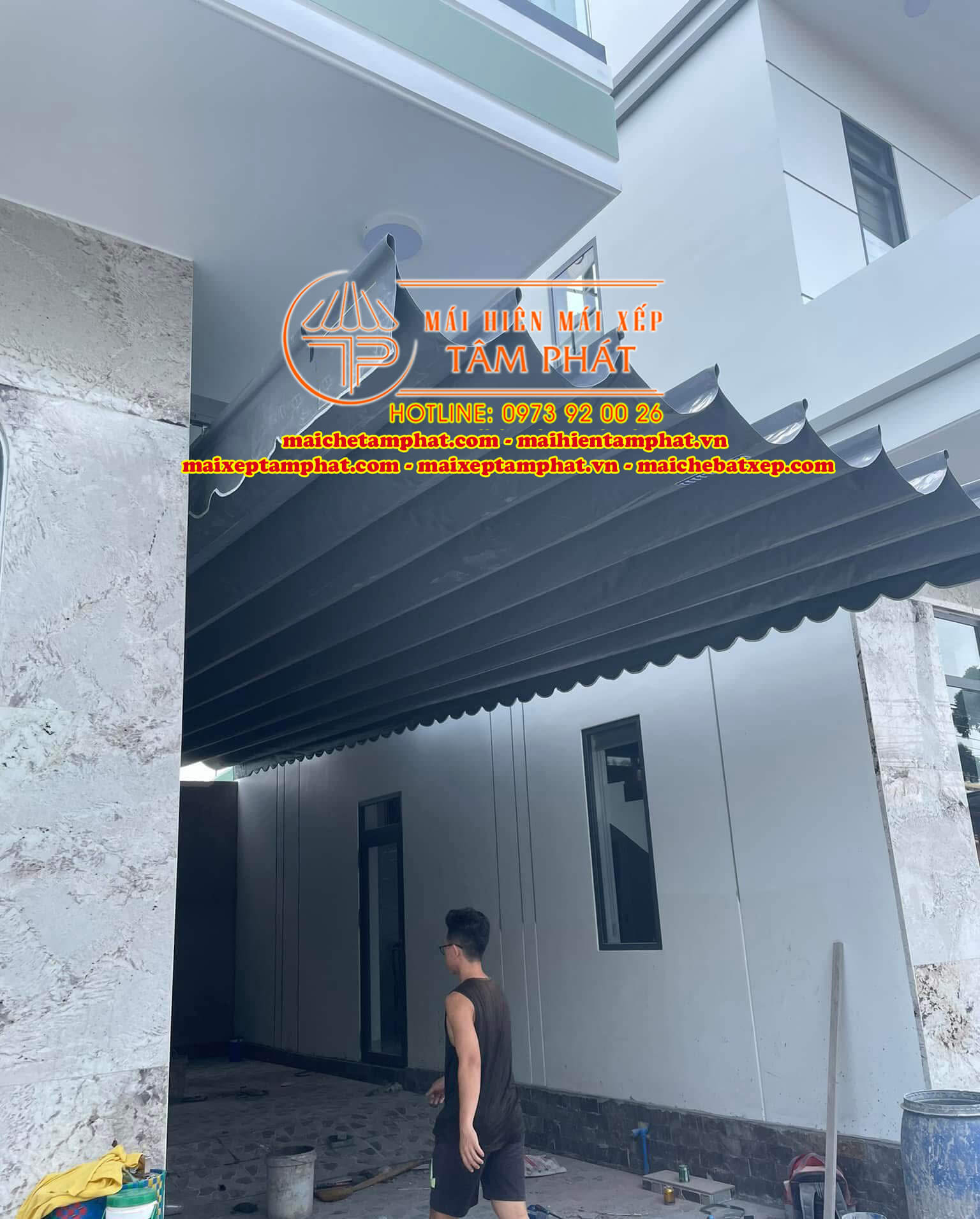 Thi Công Mái Hiên Di Động Tân Bình Giá Tốt – Gọi Là Có Ngay ,.mái hiên Tâm Phát 5 Mái hiên di động Tân Bình dạng bạt xếp lượn sóng