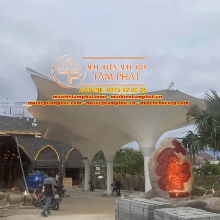 Mái che bạt căng giá rẻ, bạt tốt, chắc chắn ,.mái hiên Tâm Phát 6 thi công mái che bạt căng ngoài trời uy tín ,.mái hiên Tâm Phát 0973920026