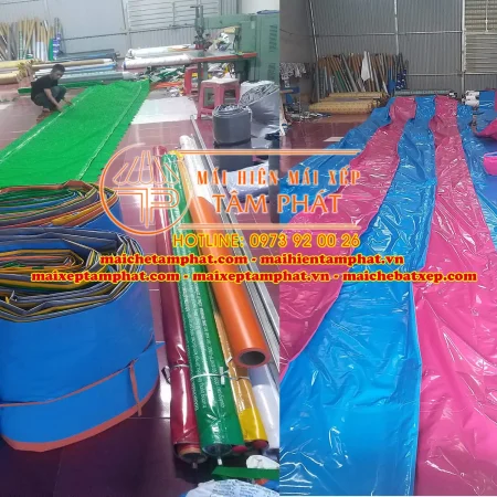 Cung Cấp & Gia Công May Ép Bạt Xếp, Bạt Mái Hiên, Bạt HDPE, Bạt Che ,. mái hiên Tâm Phát 0973920026